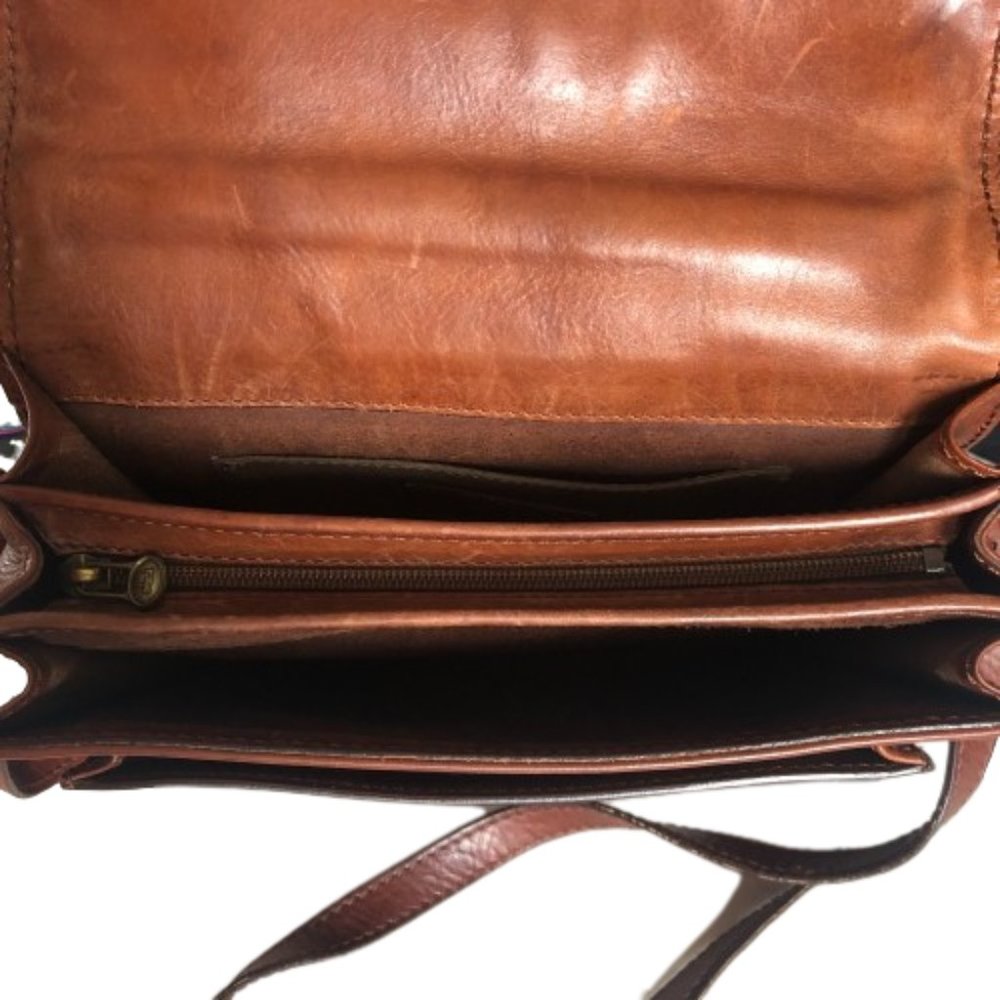 Vintage The Bridge leather classic satchet, cross body messenger bag purse - Picture 15 of 16